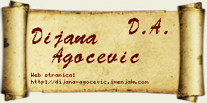 Dijana Agočević vizit kartica